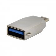Адаптер (переходник) HOCO UA10 (micro-USB - USB-A 3.0) серебристый — 2