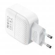 Превью Сетевое зарядное устройство Borofone BA46A USB/Type-C (белое) &mdash; 4