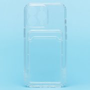 Чехол-накладка SC276 с визитницей для Apple iPhone 13 Pro (прозрачная) — 1