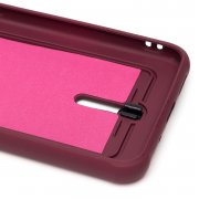 Чехол-накладка - SC304 с картхолдером для Xiaomi Redmi 9A (бордовая) (208501) — 3