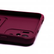 Чехол-накладка - SC304 с картхолдером для Xiaomi Redmi Note 10 (бордовая) (208776) — 3