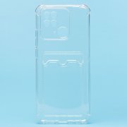 Чехол-накладка - SC278 с картхолдером для Xiaomi Redmi 10C (прозрачная) (206002) — 1