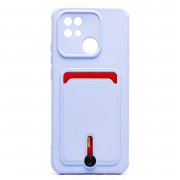 Чехол-накладка - SC304 с картхолдером для Xiaomi Redmi 10C (светло-лиловая) — 1