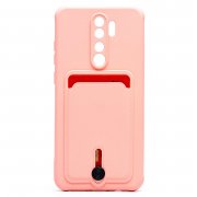 Чехол-накладка - SC304 с картхолдером для Xiaomi Redmi Note 8 Pro (208792) (светло-розовая) — 1