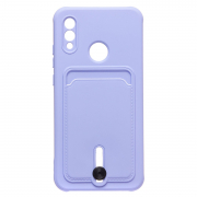 Чехол-накладка - SC304 с картхолдером для Huawei Honor 10 Lite (фиолетовая)