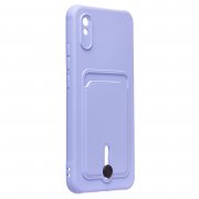 Чехол-накладка - SC304 с картхолдером для Xiaomi Redmi 9A (фиолетовая) — 3