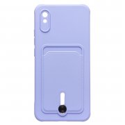 Чехол-накладка - SC304 с картхолдером для Xiaomi Redmi 9A (фиолетовая) — 1