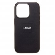 Чехол-накладка - SM002 экокожа SafeMag для Apple iPhone 15 Pro (черная)