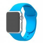 Ремешок - ApW Sport Band Apple Watch 44 mm силикон на кнопке (S) (небесно-голубой) — 1