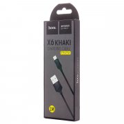 Кабель Hoco X6 Khaki для Apple (USB - lightning) (черный) — 2