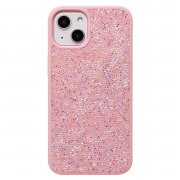 Чехол-накладка - PC071 POSH SHINE для Apple iPhone 13 россыпь кристаллов (231588) (розовая) — 1