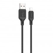 Кабель Hoco X90 Cool (USB - lightning) 100см 2.4A (черный)