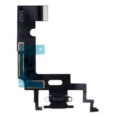 Шлейф для Apple iPhone XR на разъем зарядки/микрофон (черный) Премиум &mdash; 2