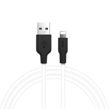 Кабель Hoco X21 Silicone для Apple (USB - Lightning) черно-белый — 4